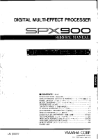 Yamaha SPX-900 - Service Manual 